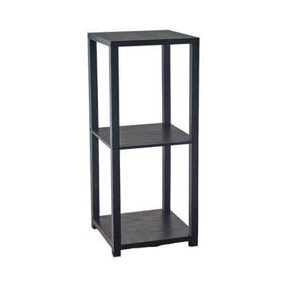 28" Black Square End Table With Two Shelves HomeRoots