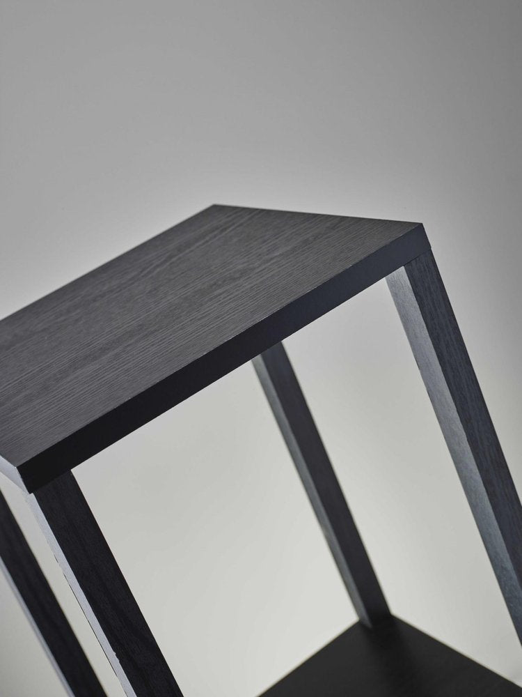 35" Black Solid Wood Square End Table With Two Shelves HomeRoots