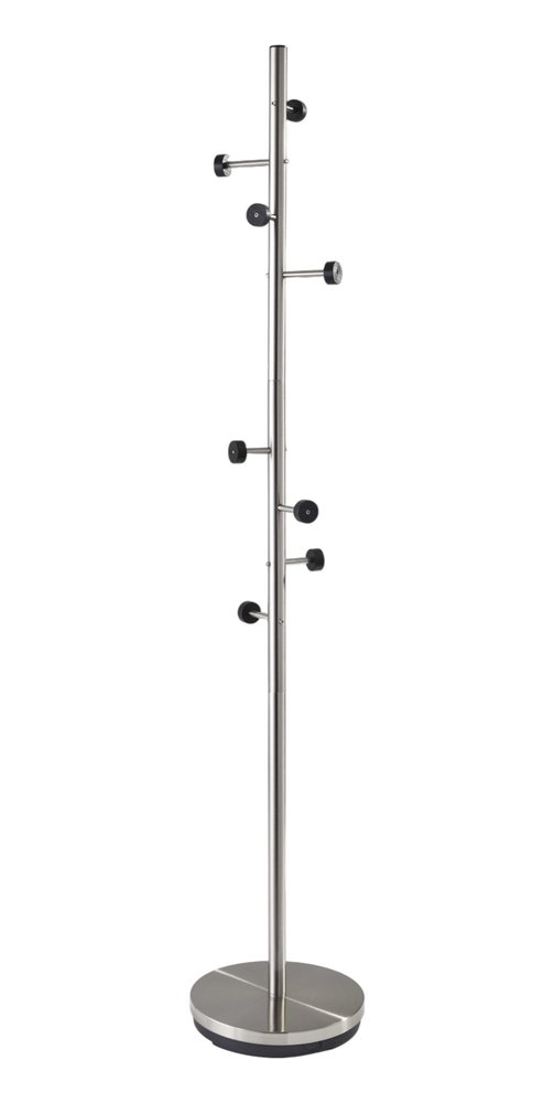 68" Brushed Steel Brushed Steel Coat Rack — view 2