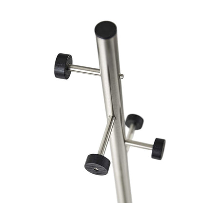 68" Brushed Steel Brushed Steel Coat Rack HomeRoots