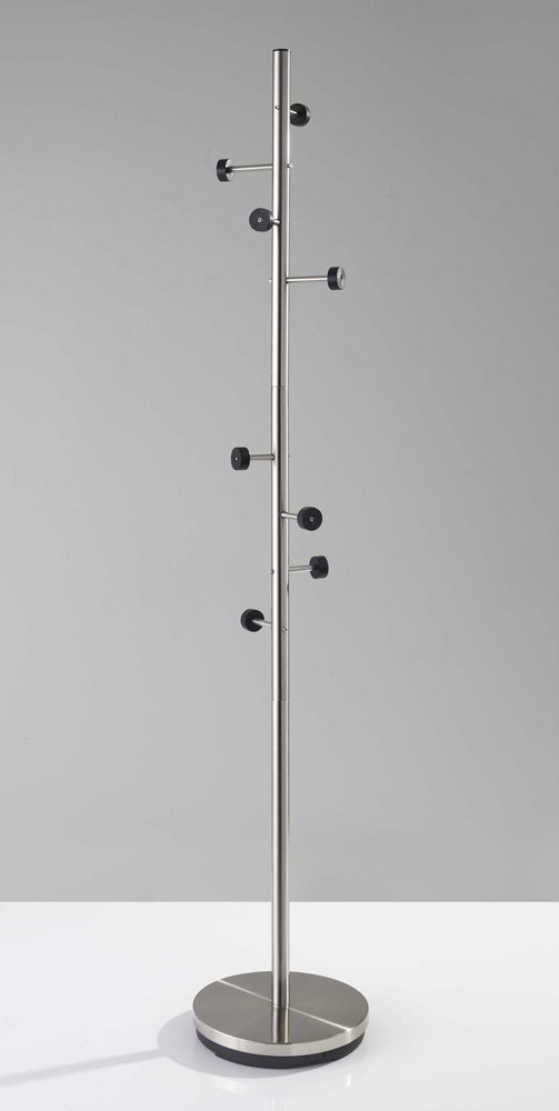68" Brushed Steel Brushed Steel Coat Rack — view 6