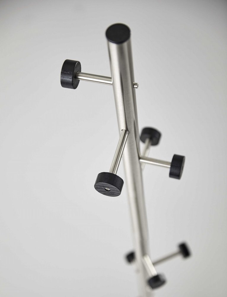 68" Brushed Steel Brushed Steel Coat Rack HomeRoots