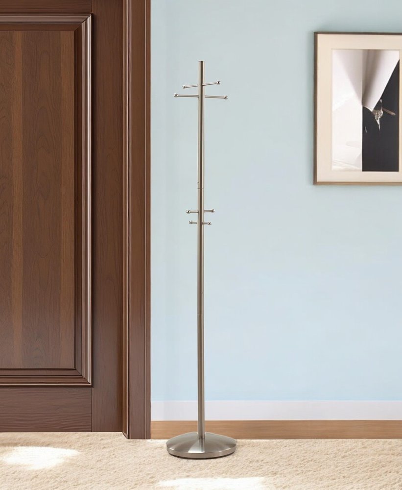67" Brushed Steel Coat Rack — view 8