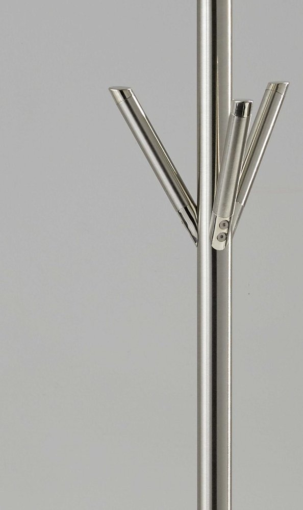 68" Silver Steel Six Hook Freestanding Coat Rack — view 10