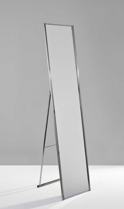 59" Silver Metal Framed Cheval Standing Mirror HomeRoots