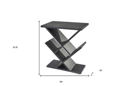 19" Black Solid Wood Pedestal Console Table HomeRoots