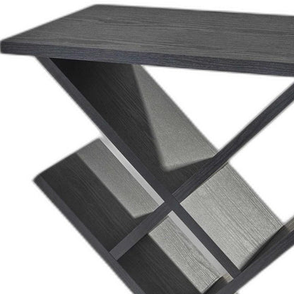 19" Black Solid Wood Pedestal Console Table HomeRoots