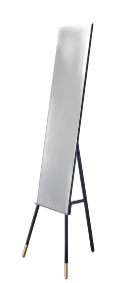57" Black Metal Freestanding Framed Standing Mirror HomeRoots