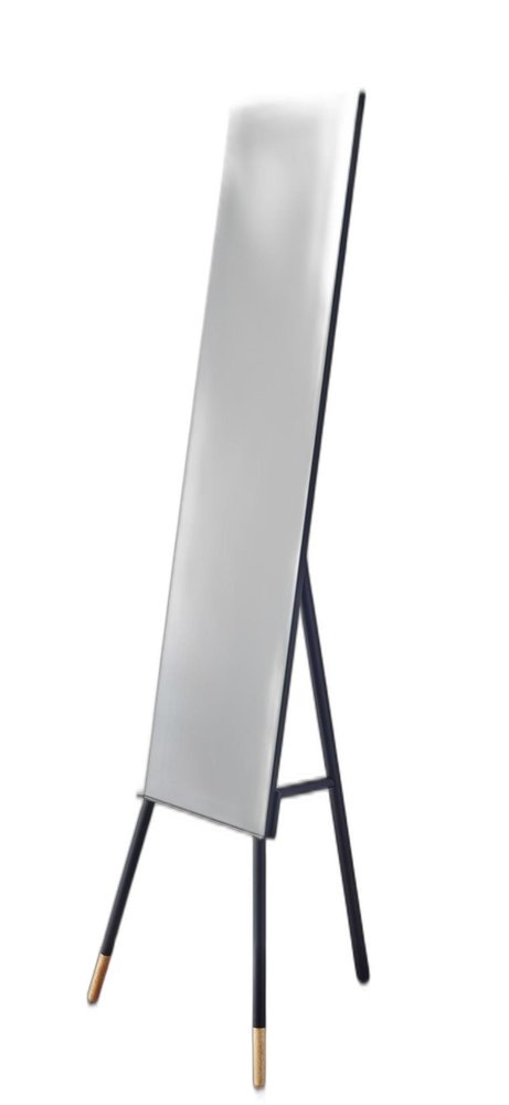 57" Black Metal Freestanding Framed Standing Mirror HomeRoots