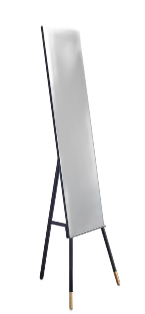 57" Black Metal Freestanding Framed Standing Mirror HomeRoots