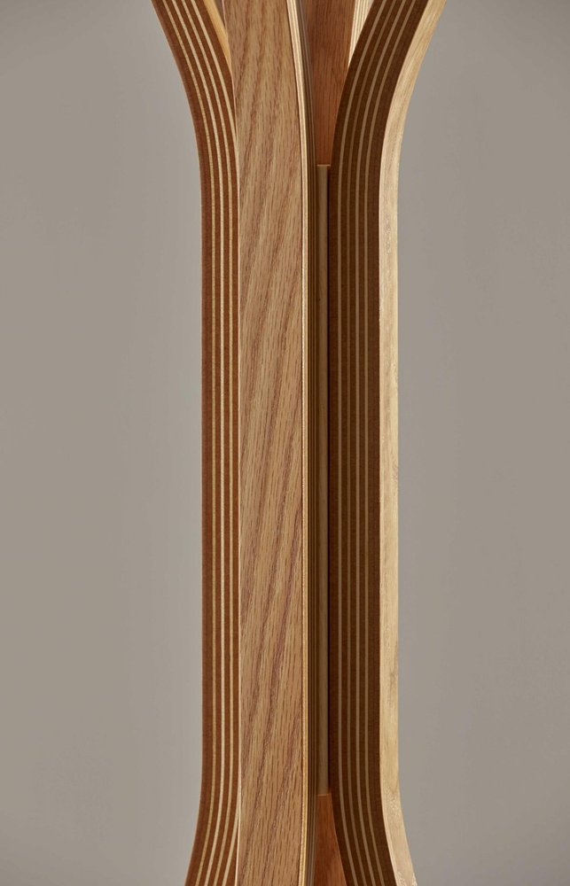 68" Natural Modern Wood Coat Tree Rack — view 5