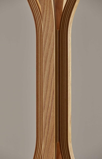 68" Natural Modern Wood Coat Tree Rack HomeRoots
