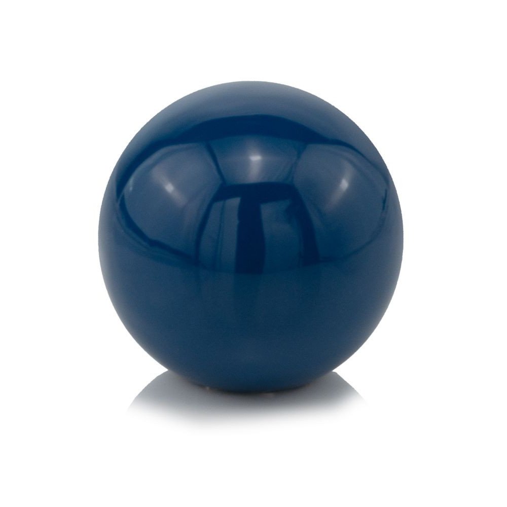 4" Blue Aluminum Decorative Orb Tabletop Sculpture HomeRoots