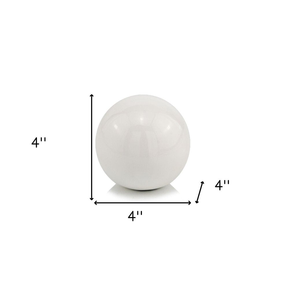 4" Blue Aluminum Decorative Orb Tabletop Sculpture HomeRoots