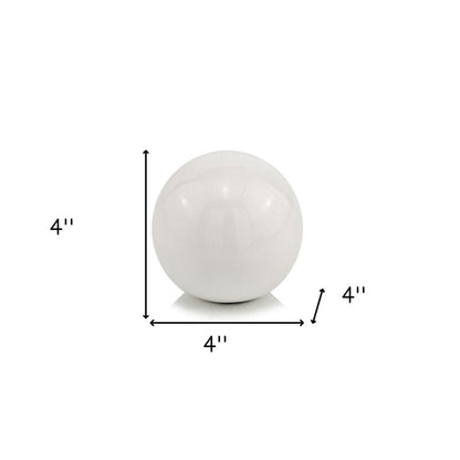 4" Blue Aluminum Decorative Orb Tabletop Sculpture HomeRoots