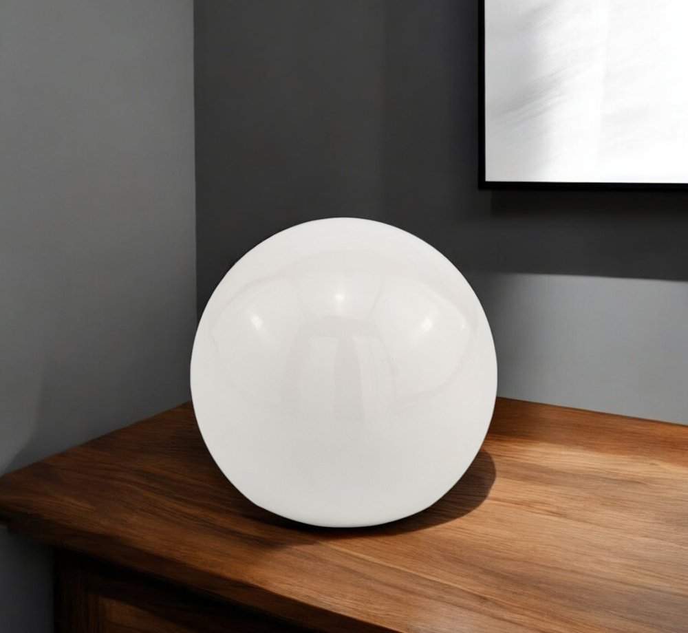 4" Blue Aluminum Decorative Orb Tabletop Sculpture HomeRoots