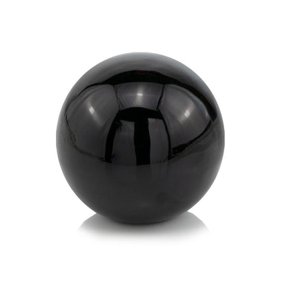 4" White Aluminum Decorative Orb Tabletop Sculpture HomeRoots