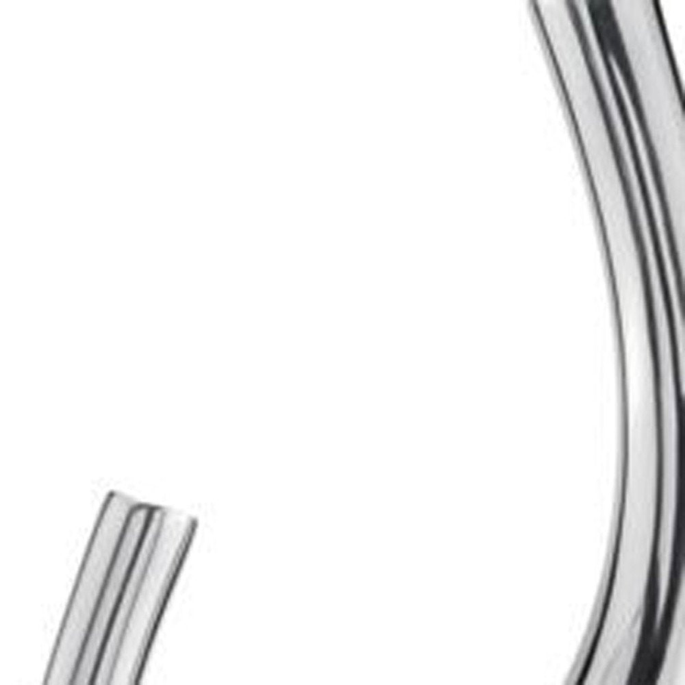 Set of Two Aluminum Silver Wavy Floor Vases HomeRoots