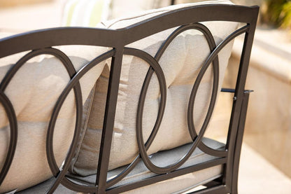 69" Beige Polyester Blend Settee With Black Legs HomeRoots