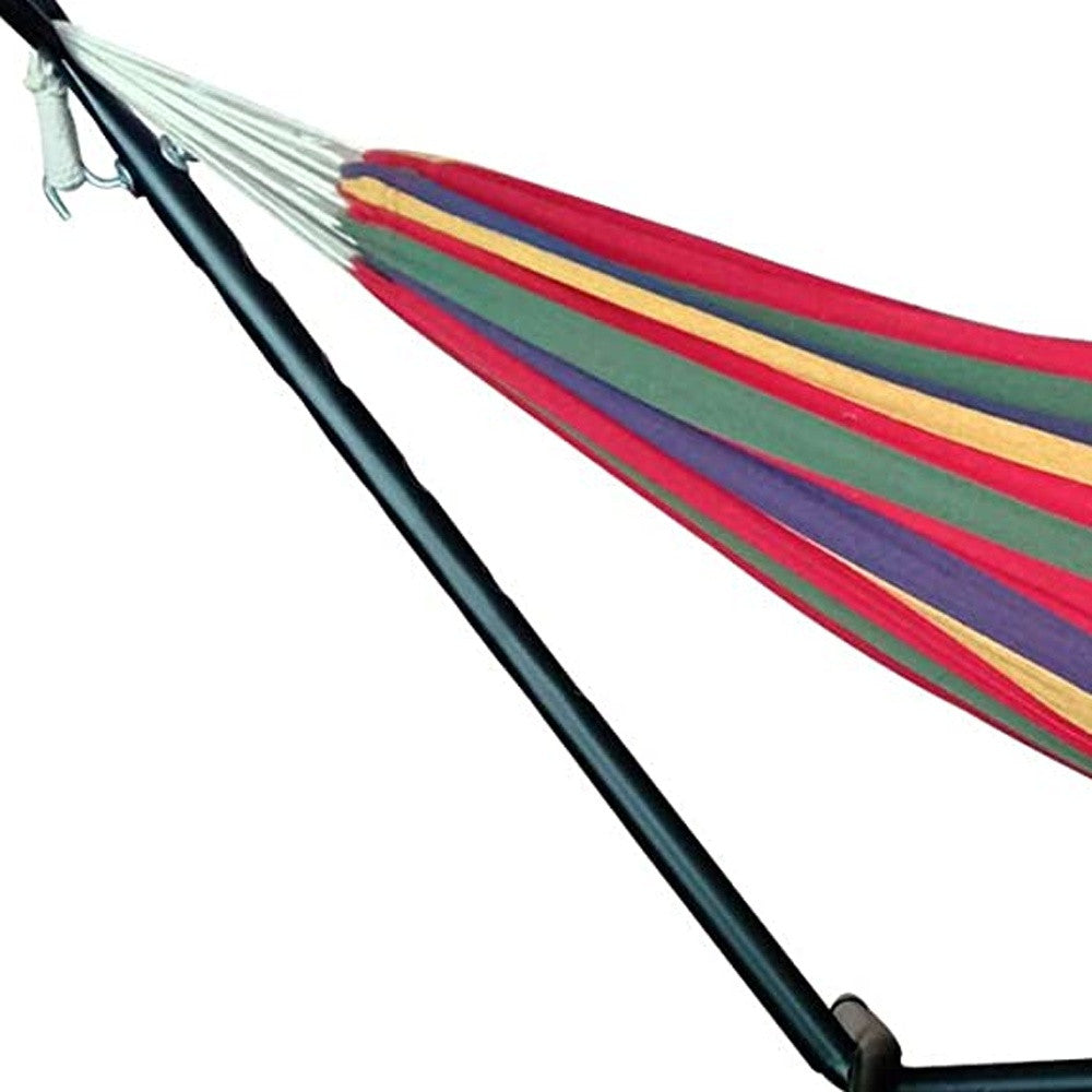 Tropical Stripe Double Classic Two Person Hammock With Stand