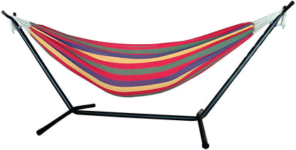 Tropical Stripe Double Classic Two Person Hammock With Stand