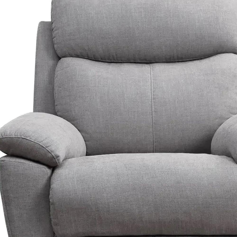 35" Light Gray Fabric Power Recliner With USB HomeRoots