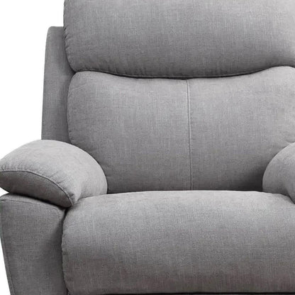 35" Light Gray Fabric Power Recliner With USB HomeRoots