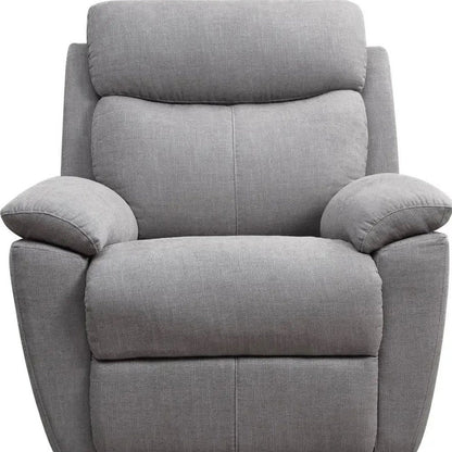 35" Light Gray Fabric Power Recliner With USB HomeRoots