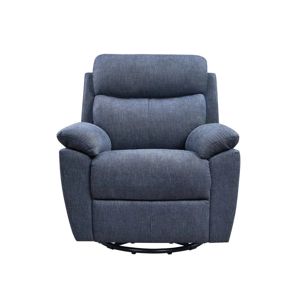 35" Light Gray Fabric Power Recliner With USB HomeRoots