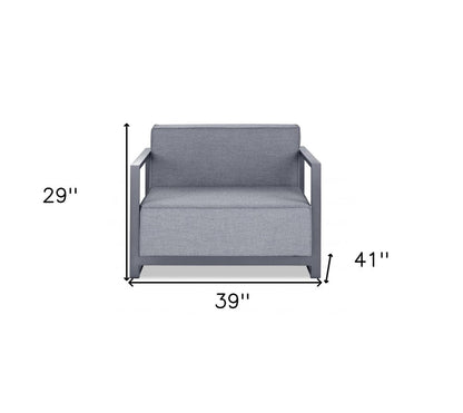 39" Gray Fabric Arm Chair HomeRoots