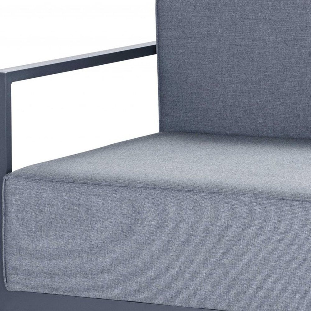 39" Gray Fabric Arm Chair HomeRoots