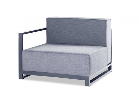 37" Gray Linen Arm Chair HomeRoots