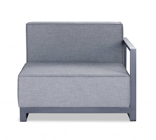 37" Gray Linen Arm Chair HomeRoots