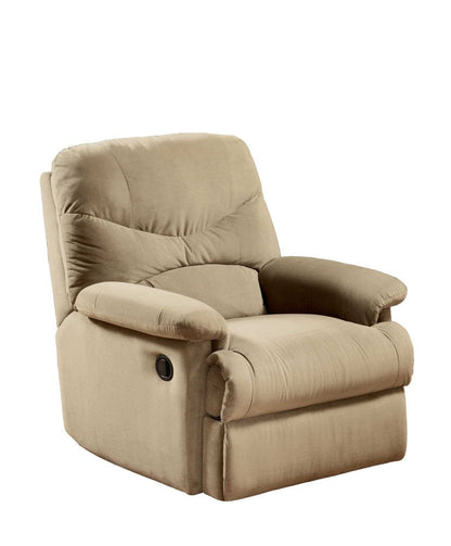 35" Beige Microfiber Recliner HomeRoots