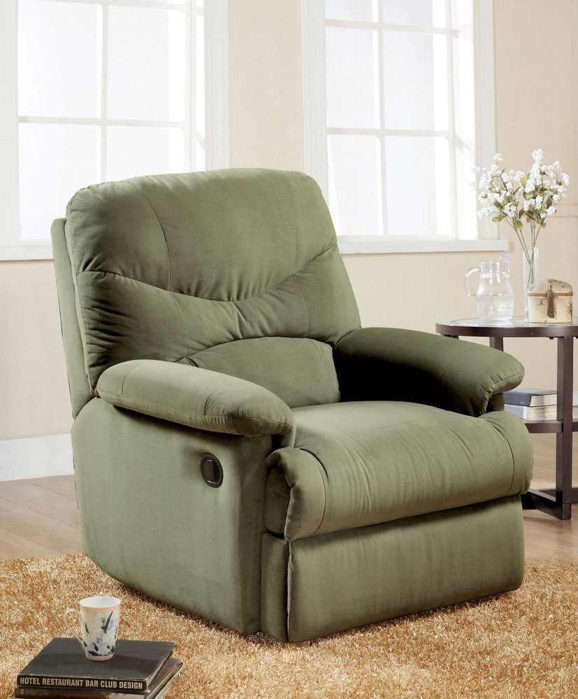 35" Sage Microfiber Recliner HomeRoots