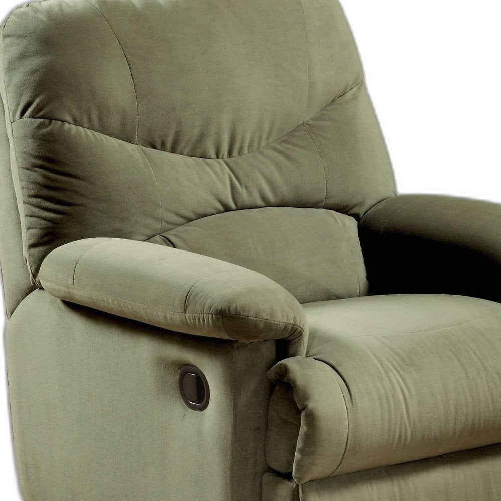 35" Beige Microfiber Recliner HomeRoots