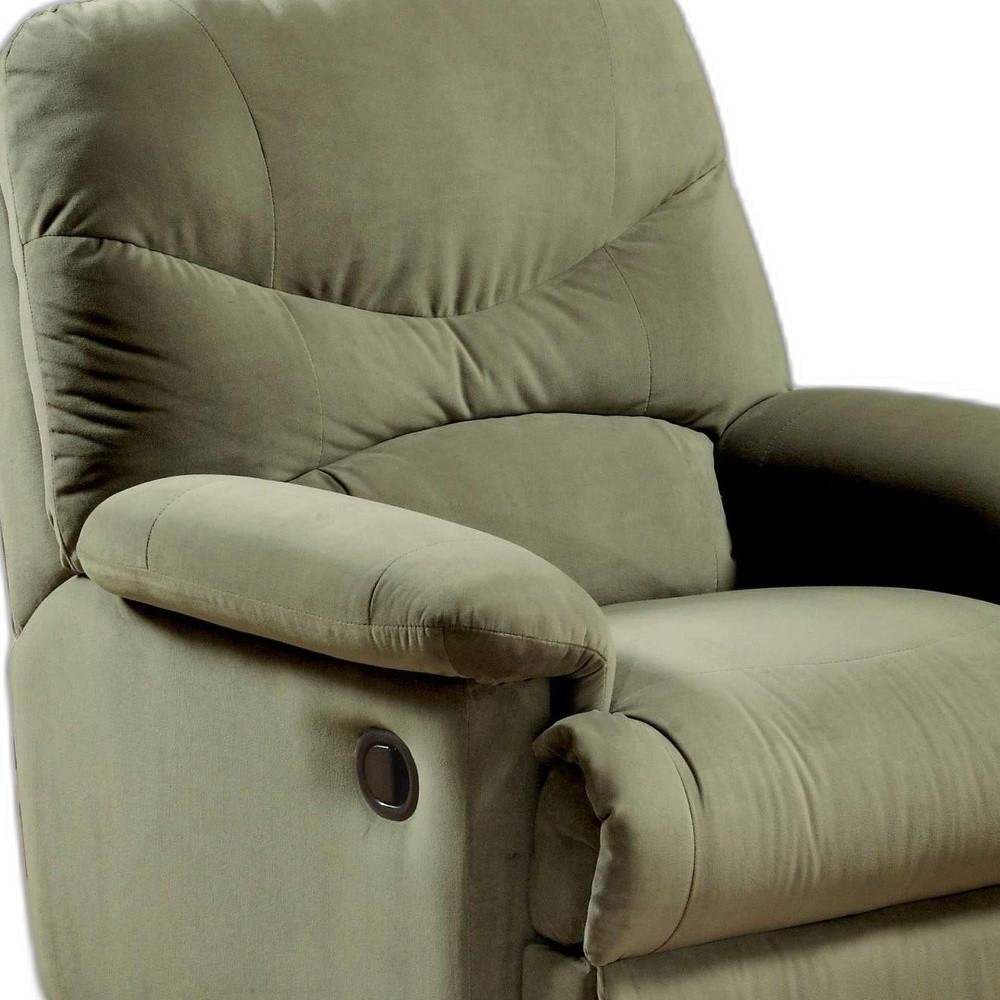 35" Sage Microfiber Recliner HomeRoots