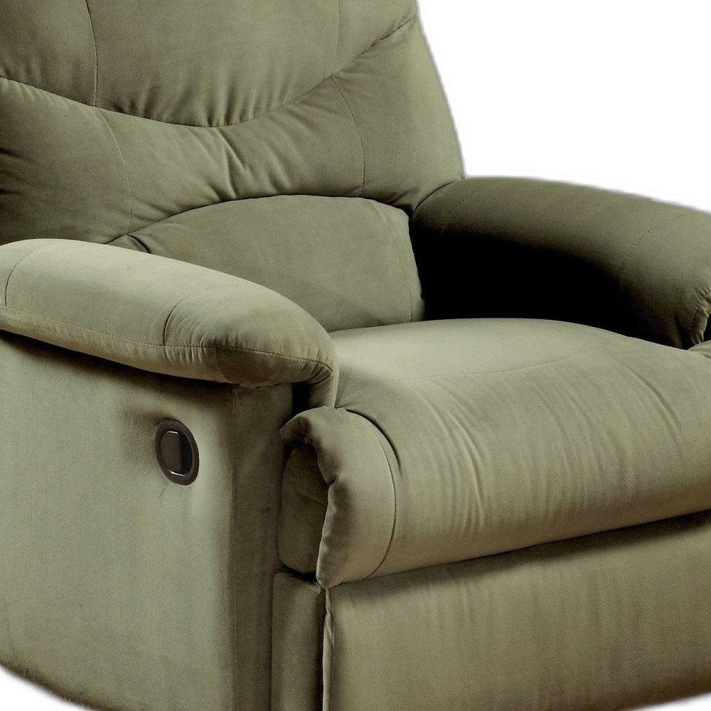 35" Beige Microfiber Recliner HomeRoots