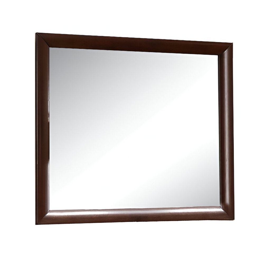35" Espresso Wood Framed Mounted Dresser Mirror HomeRoots