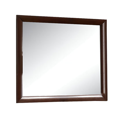 35" Espresso Wood Framed Mounted Dresser Mirror HomeRoots