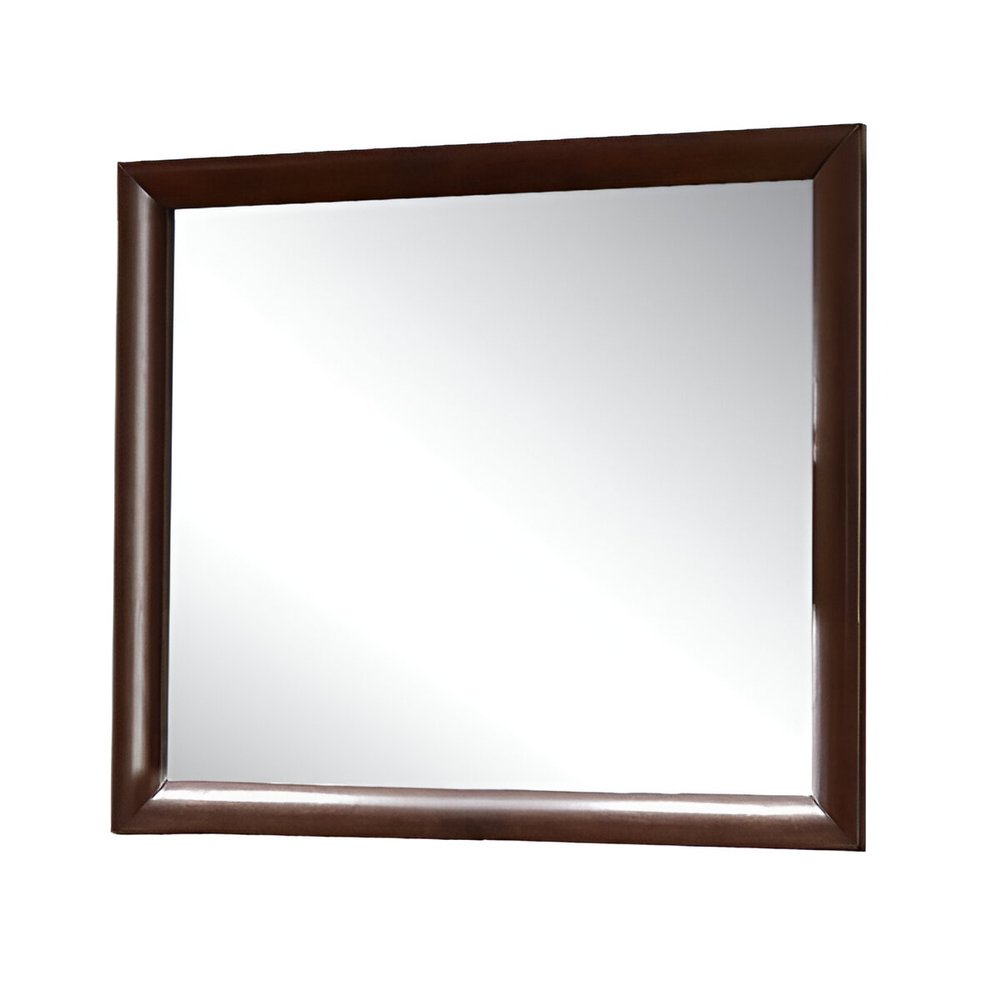35" Espresso Wood Framed Mounted Dresser Mirror HomeRoots