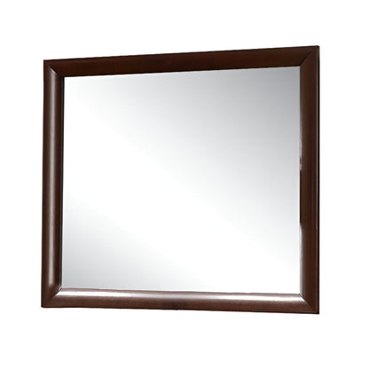 35" Espresso Wood Framed Mounted Dresser Mirror HomeRoots