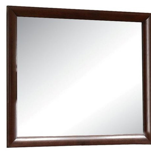 35" Espresso Wood Framed Mounted Dresser Mirror HomeRoots