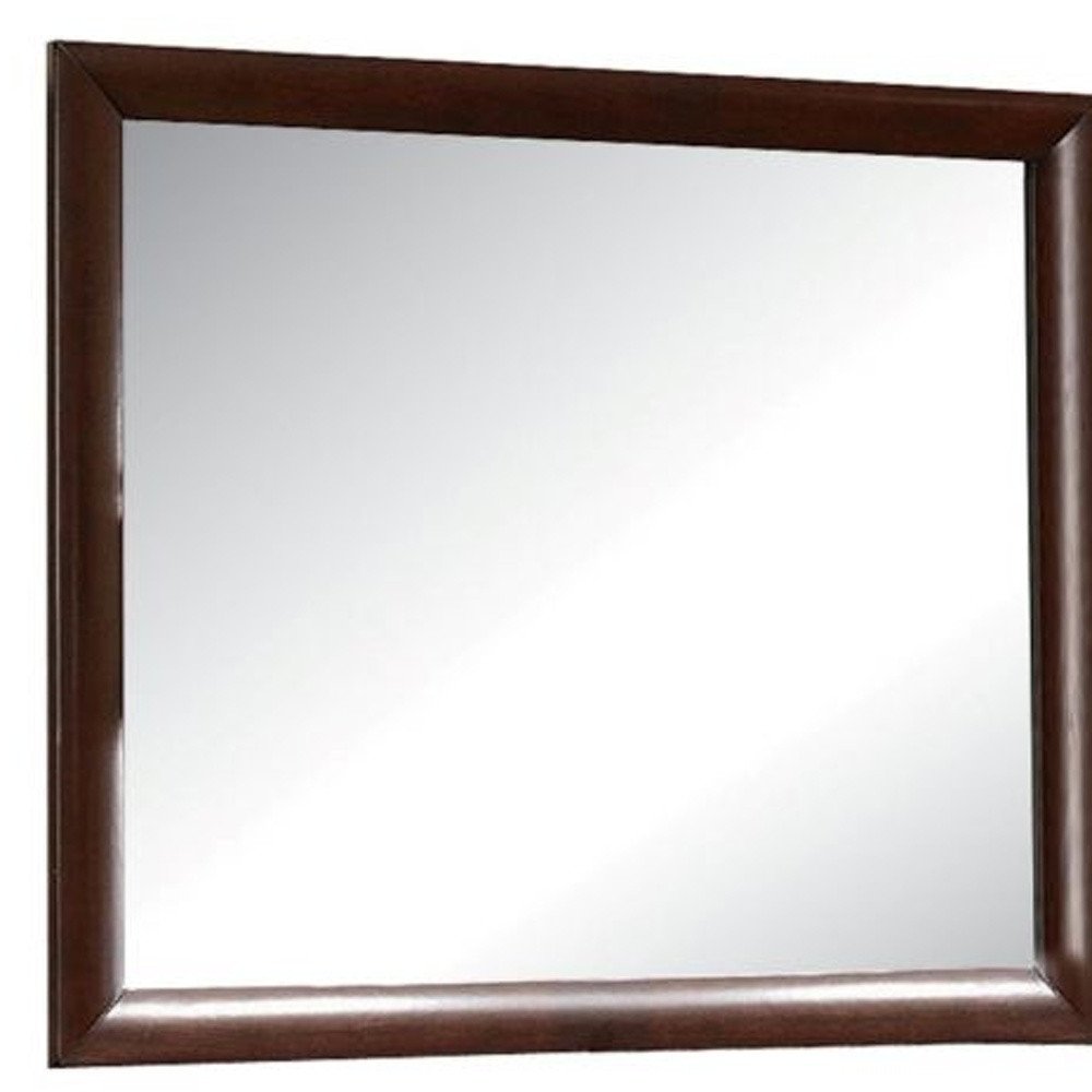 35" Espresso Wood Framed Mounted Dresser Mirror HomeRoots