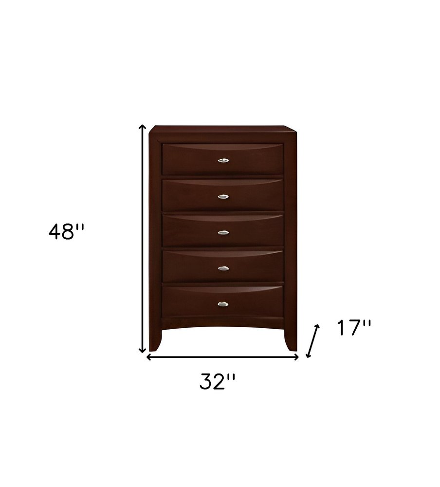 59" Espresso Solid Wood Eight Drawer Double Dresser — view 5