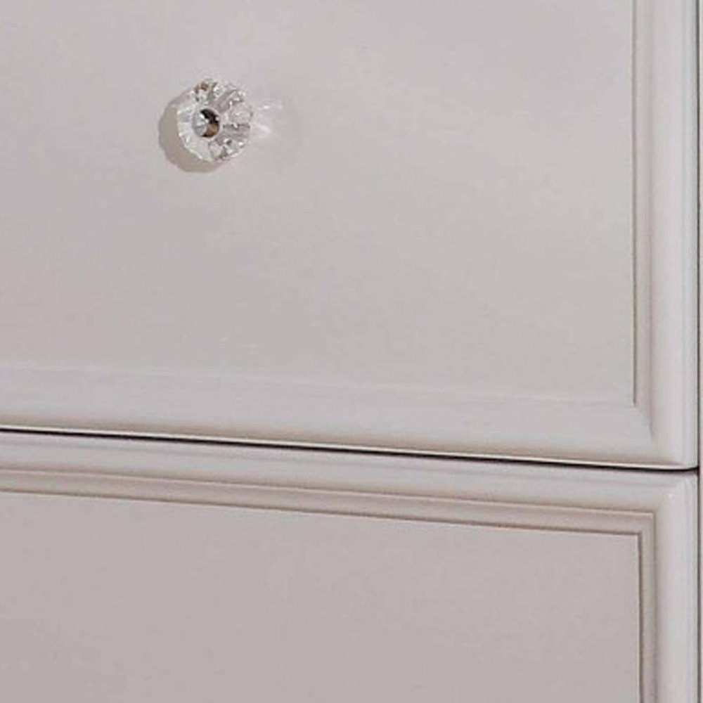 27" White Two Drawers Nightstand HomeRoots