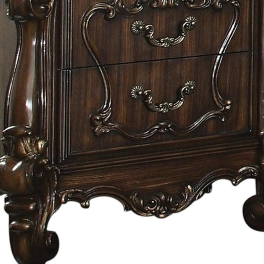 31" White Wood Two Drawer Nightstand HomeRoots