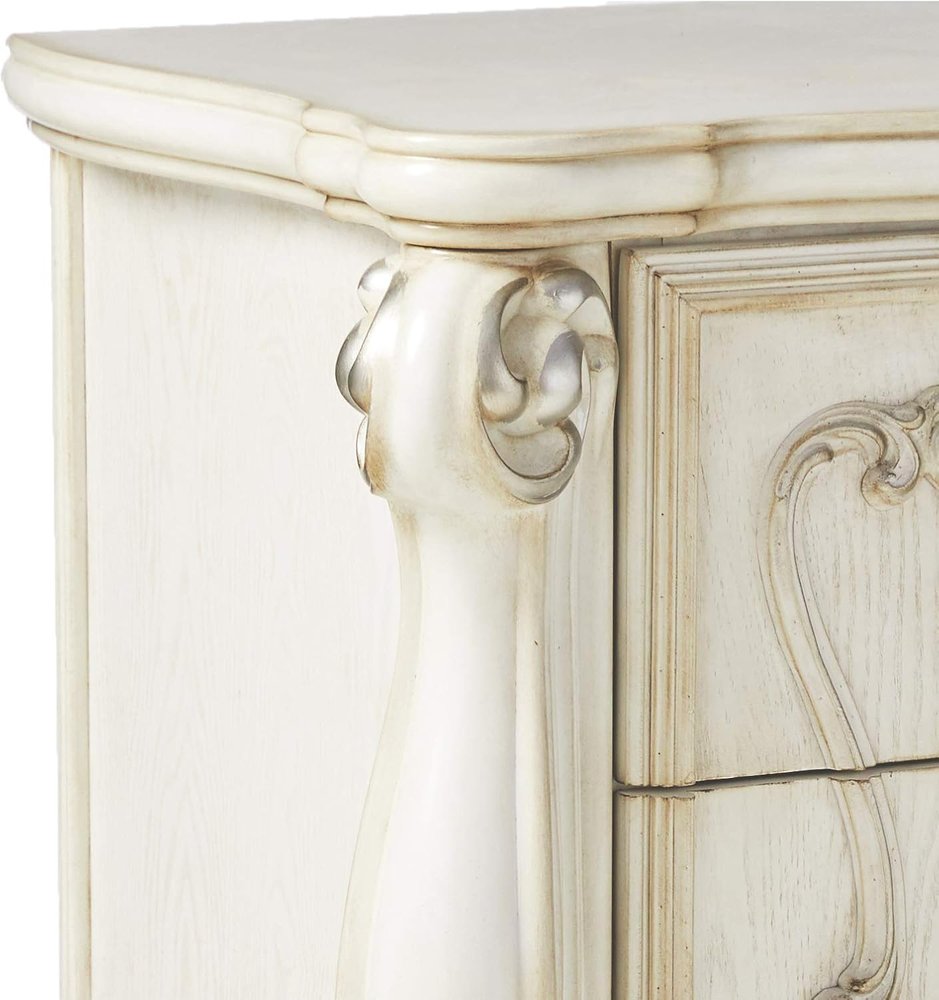 31" White Wood Two Drawer Nightstand HomeRoots
