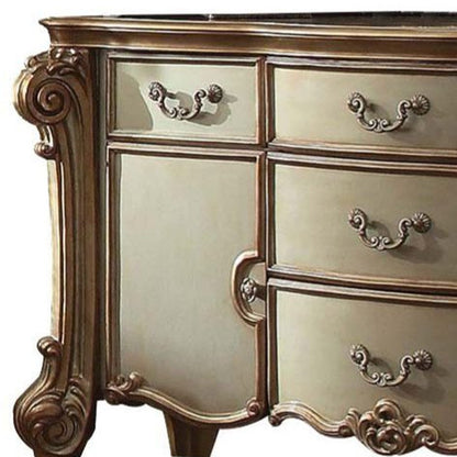 38" White Solid Wood Six Drawer Combo Dresser HomeRoots
