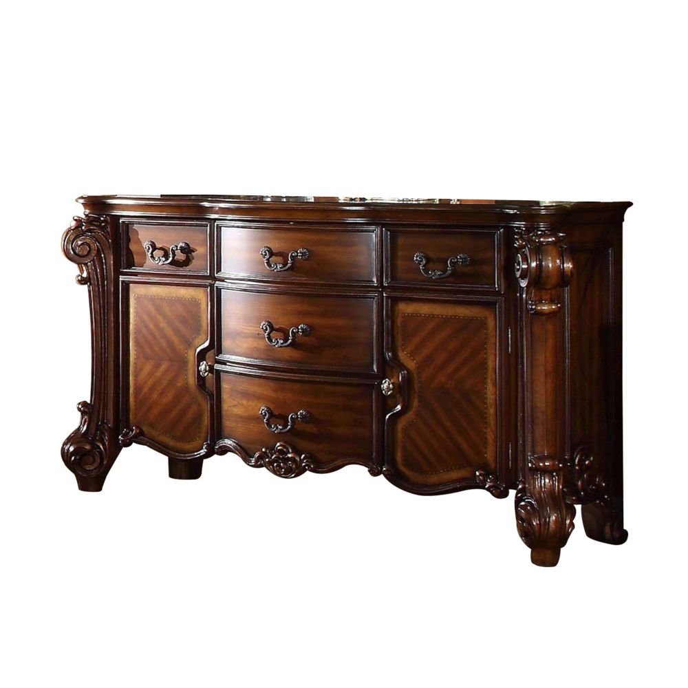 38" White Solid Wood Six Drawer Combo Dresser HomeRoots